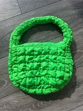 COS Green Quilted Shoulder Bag - Women